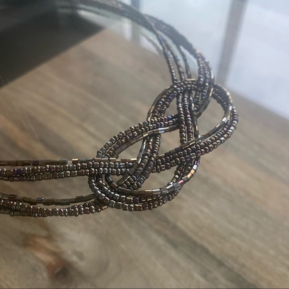 Metallic Beaded Necklace - Picture 4 of 8